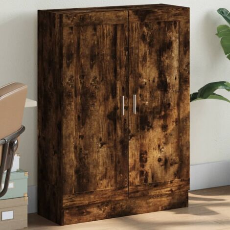 Armario libros madera de ingeniería roble humo 82,5x30,5x115 cm vidaXL