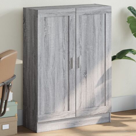 Armario de madera de ingeniería gris sonoma 82,5x30,5x115 cm vidaXL
