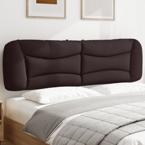 Cabecero de cama acolchado Hvar tela marrón oscuro 180 cm vidaXL