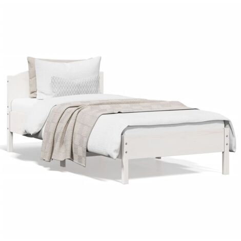Estructura cama sin colchón madera maciza pino blanca 100x200cm vidaXL (1/5)