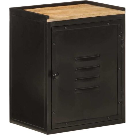 Mueble de baño hierro y madera maciza de mango 40x30x50 cm vidaXL (1/5)