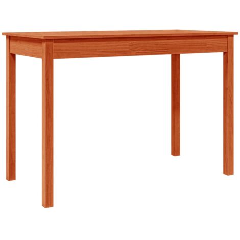 Mesa de comedor madera maciza de pino marrón cera 110x55x75 cm vidaXL
