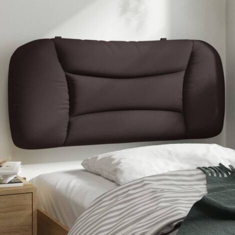 Cabecero de cama acolchado Hvar tela marrón oscuro 80 cm vidaXL