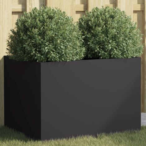 Jardinera acero negro 62x47x46 cm vidaXL