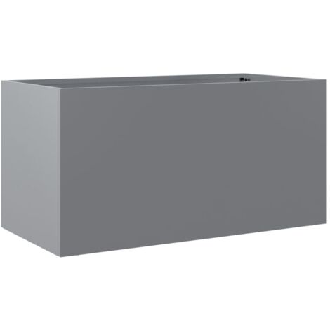 Jardinera de acero galvanizado plateado 62x30x29 cm vidaXL