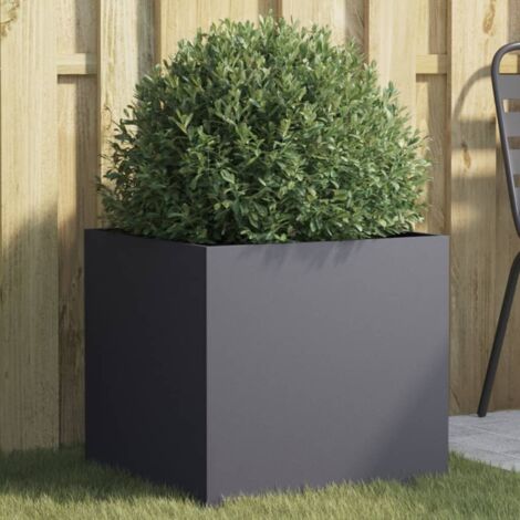 Jardinera acero gris antracita 49x47x46 cm vidaXL (1/5)