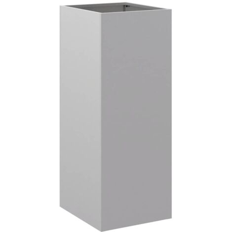 Jardinera de acero galvanizado plateado 32x29x75 cm vidaXL