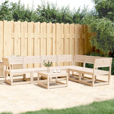 Juego de sofás de jardín 6 piezas madera maciza de pino vidaXL (1/5)