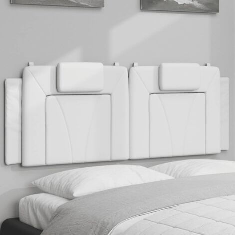Cabecero de cama acolchado Viana cuero sintético blanco 120 cm vidaXL (1/5)
