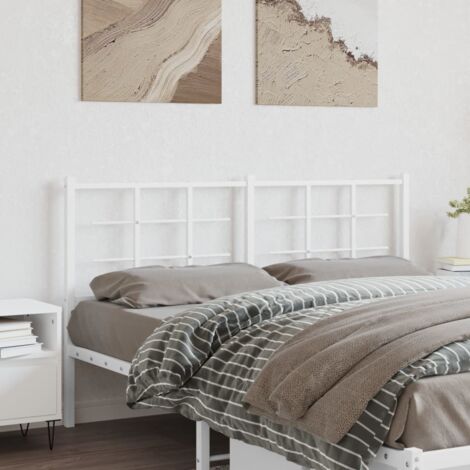 Cabecero de metal blanco 150 cm vidaXL (1/5)