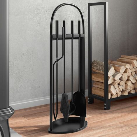 Juego de herramientas para chimenea de 5 piezas, 23 x 15 x 66 cm, acero vidaXL (1/5)