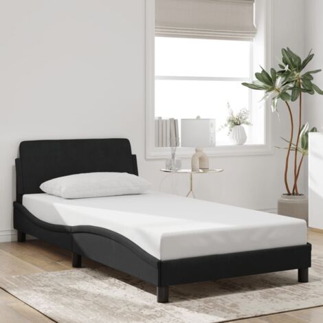 Estructura de cama Dover terciopelo negro 100x200 cm vidaXL (1/5)