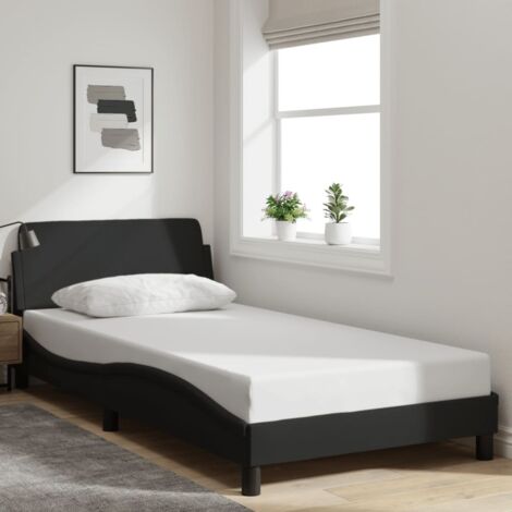 Estructura de cama Dover tela negro 100x200 cm vidaXL (1/5)
