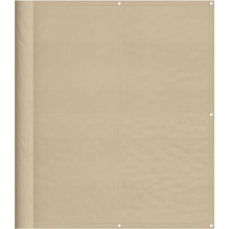 Pantalla de balcón 100% poliéster Oxford beige 120x800 cm vidaXL