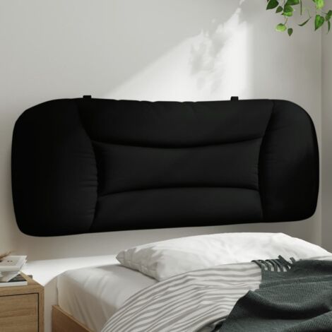 Cabecero de cama acolchado Hvar tela negro 100 cm vidaXL