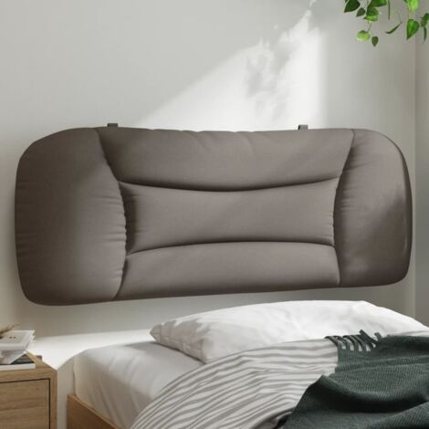 Cabecero de cama acolchado Hvar tela gris taupé 100 cm vidaXL