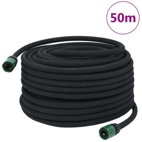 Manguera porosa para jardín caucho negro 16 mm 50 m vidaXL