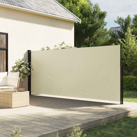 Toldo lateral retráctil crema 160x600 cm vidaXL