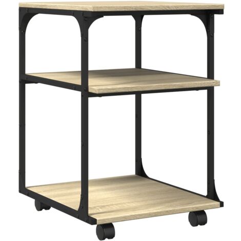 Soporte de impresora 3 niveles roble Sonoma 43x48x64 cm vidaXL