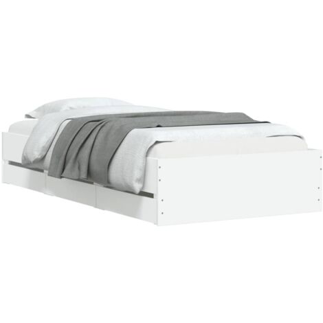 Cama con cajones madera de ingeniería blanca 90x200 cm vidaXL (1/7)
