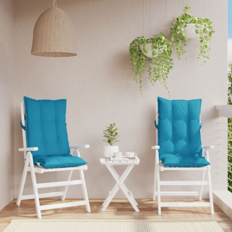 Cojines de silla con respaldo alto 2 uds tela Oxford azul claro vidaXL