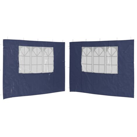 Paredes de carpa para fiestas con ventana 2 uds PE azul vidaXL (1/5)