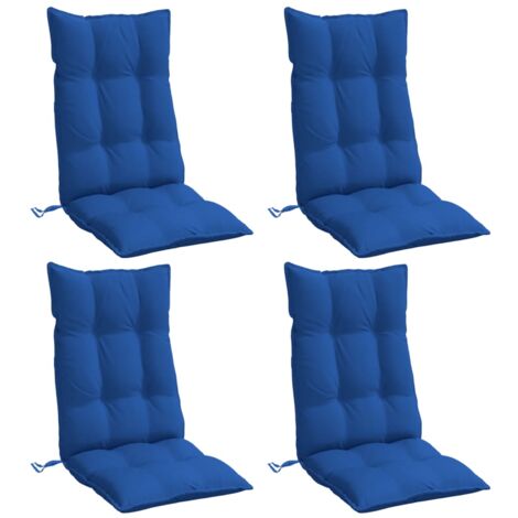 Cojines de silla con respaldo alto 4 uds tela Oxford azul klein vidaXL