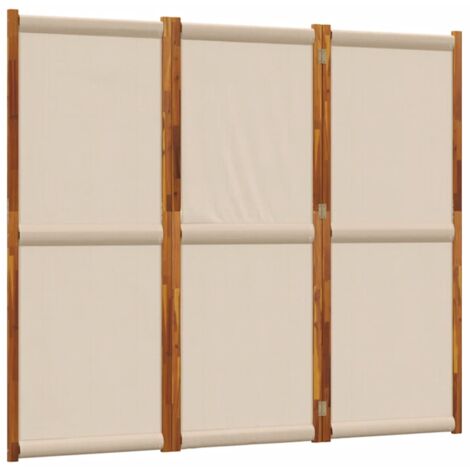 Biombo divisor de 3 paneles gris taupe 210x180 cm vidaXL
