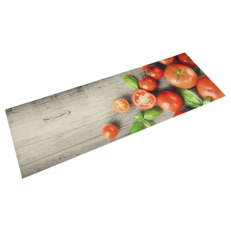 Alfombra de cocina lavable terciopelo tomates 60x180 cm vidaXL