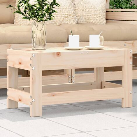 Taburete de jardín madera maciza de pino 62x30x32 cm vidaXL
