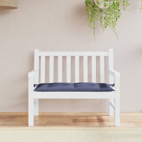 Cojín para banco de jardín tela Oxford azul marino 110x50x7 cm vidaXL