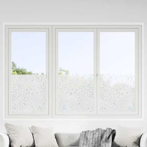 Láminas de Ventana Esmerilada Películas 4 uds PVC patrón de flor vidaXL
