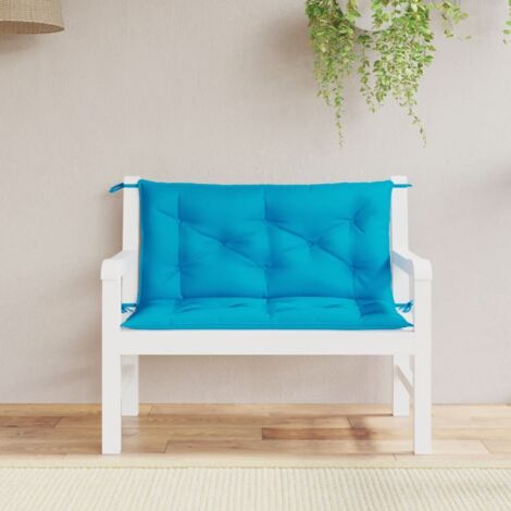 Cojines de banco de jardín 2 uds azul claro 100x50x7 cm vidaXL