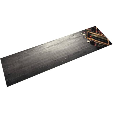 Alfombra de cocina lavable terciopelo botella de vino 60x300 cm vidaXL