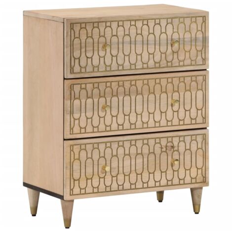 Armario auxiliar madera maciza de mango 60x33x75 cm vidaXL (1/5)