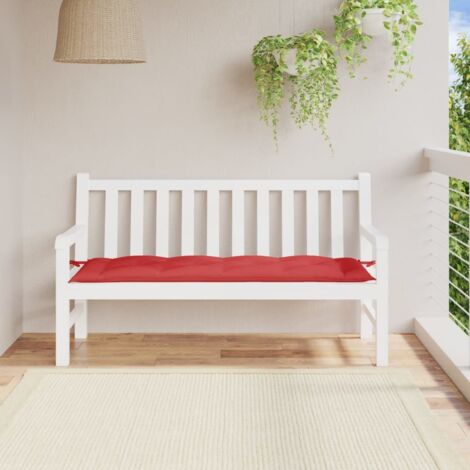 Cojín de banco de jardín tela Oxford rojo 150x50x7 cm vidaXL
