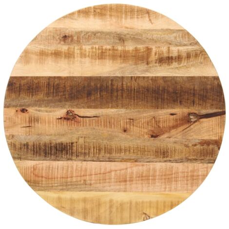 Tablero de mesa redondo madera maciza mango rugosa Ø 80x3,8 cm vidaXL