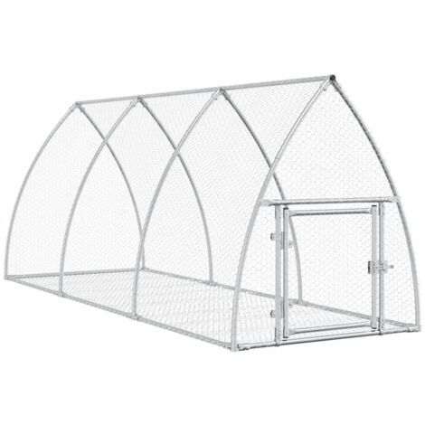 Conejera acero galvanizado plateado 300x105x120 cm vidaXL