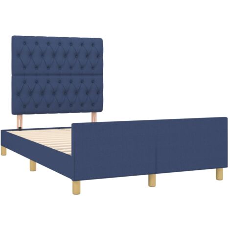 Estructura de cama sin colchón tela azul 120x190 cm vidaXL (1/5)