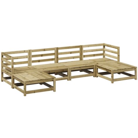 Juego de sofás de jardín 6 piezas madera de pino impregnada vidaXL (1/5)