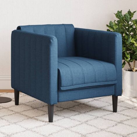 Sillón de tela azul vidaXL