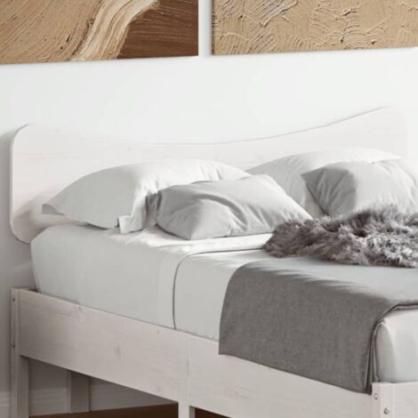 Cabecero de cama madera maciza de pino blanco 120 cm vidaXL (1/5)