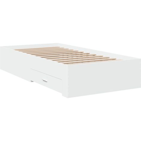 Cama con cajones madera de ingeniería blanca 90x190 cm vidaXL