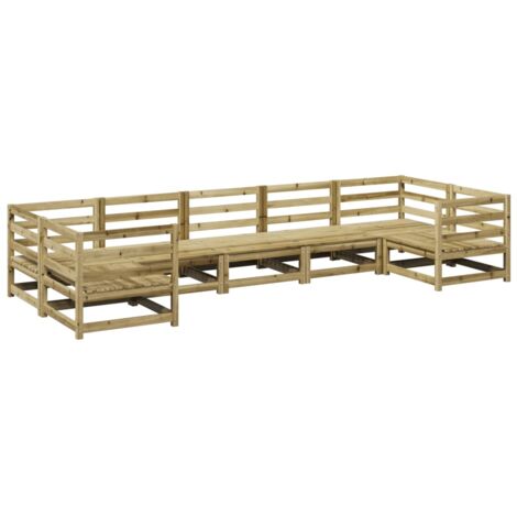 Juego de sofás de jardín 7 pzas madera de pino impregnada vidaXL (1/5)