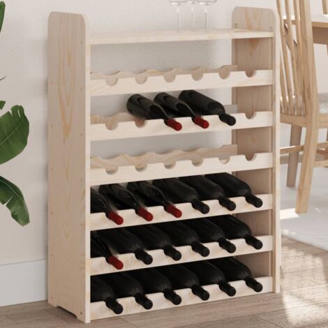 Botellero con tablero superior madera maciza pino 67,5x25x87 cm vidaXL