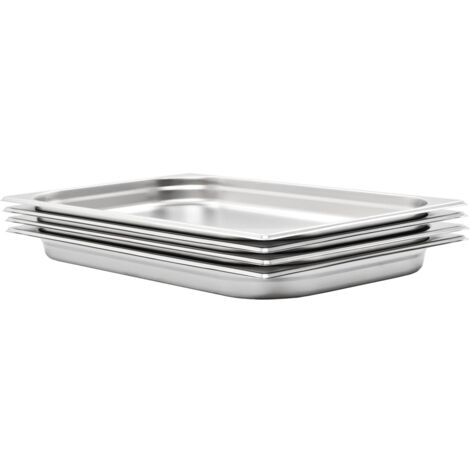 Bandejas Gastronorm 4 unidades GN 1/1 40 mm acero inoxidable vidaXL