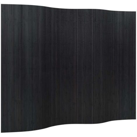 Biombo divisor de bambú negro 165x250 cm vidaXL