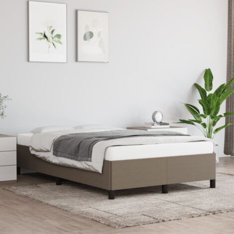 Estructura de cama sin colchón tela gris taupe 120x190 cm vidaXL