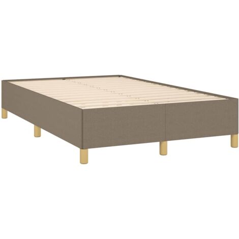 Estructura de cama sin colchón tela gris taupe 120x190 cm vidaXL