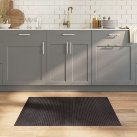 Alfombra rectangular bambú marrón oscuro 80x100 cm vidaXL